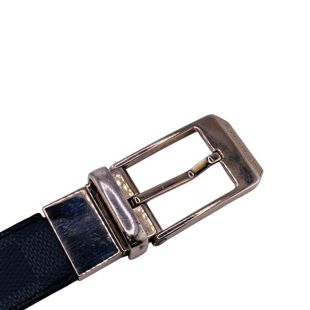 Louis Vuitton M6834 Saintur Damier Grafitte 85 Leather Black Belt