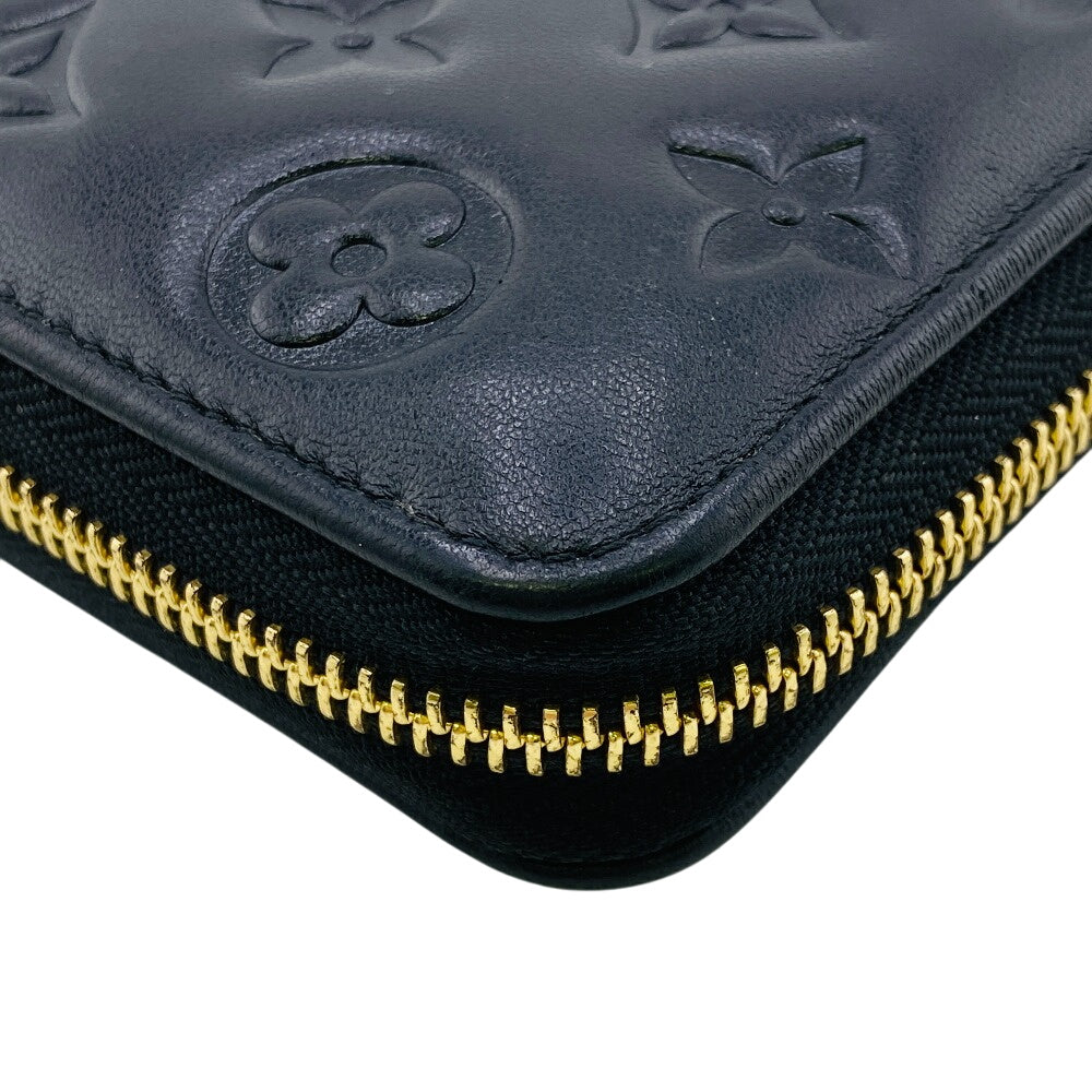 Louis Vuitton Long Purse M68382 Embossed Monogram Lambskin Black Wallet Case Z0011161 1