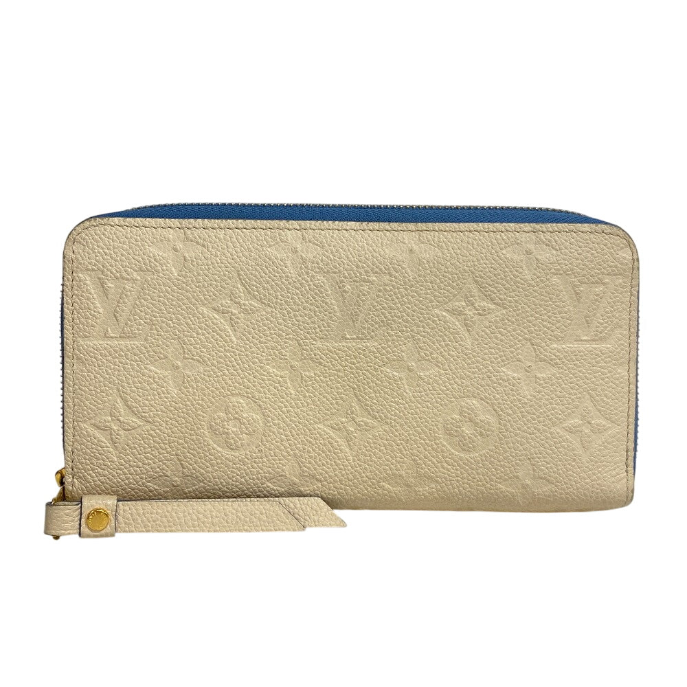 Louis Vuitton Long Purse M63925 Ivory Zip Monogram Leather Wallet Case