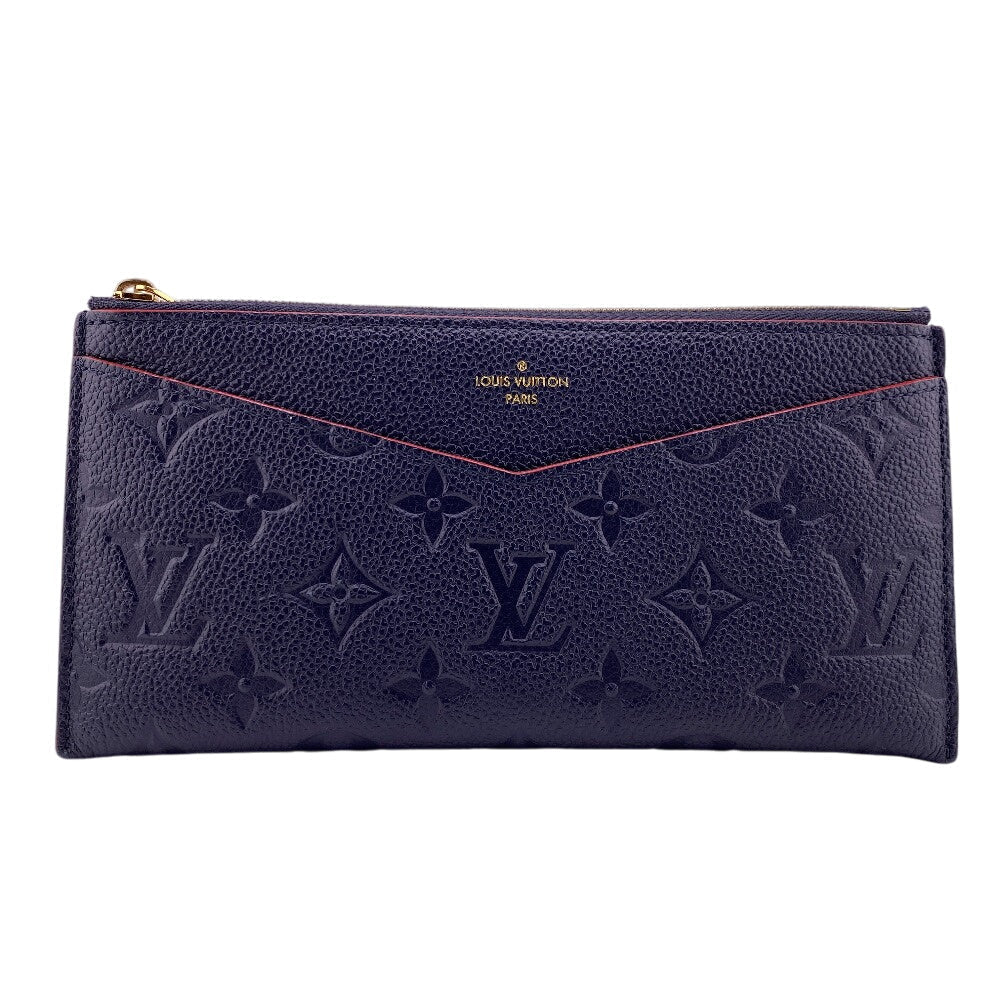 Louis Vuitton Pochette M68713 Ann Platt Pochette Monogram Leather Navy Clutch Bag