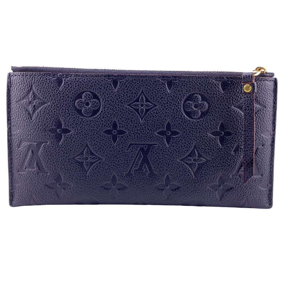 Louis Vuitton Pochette M68713 Ann Platt Pochette Monogram Leather Navy Clutch Bag
