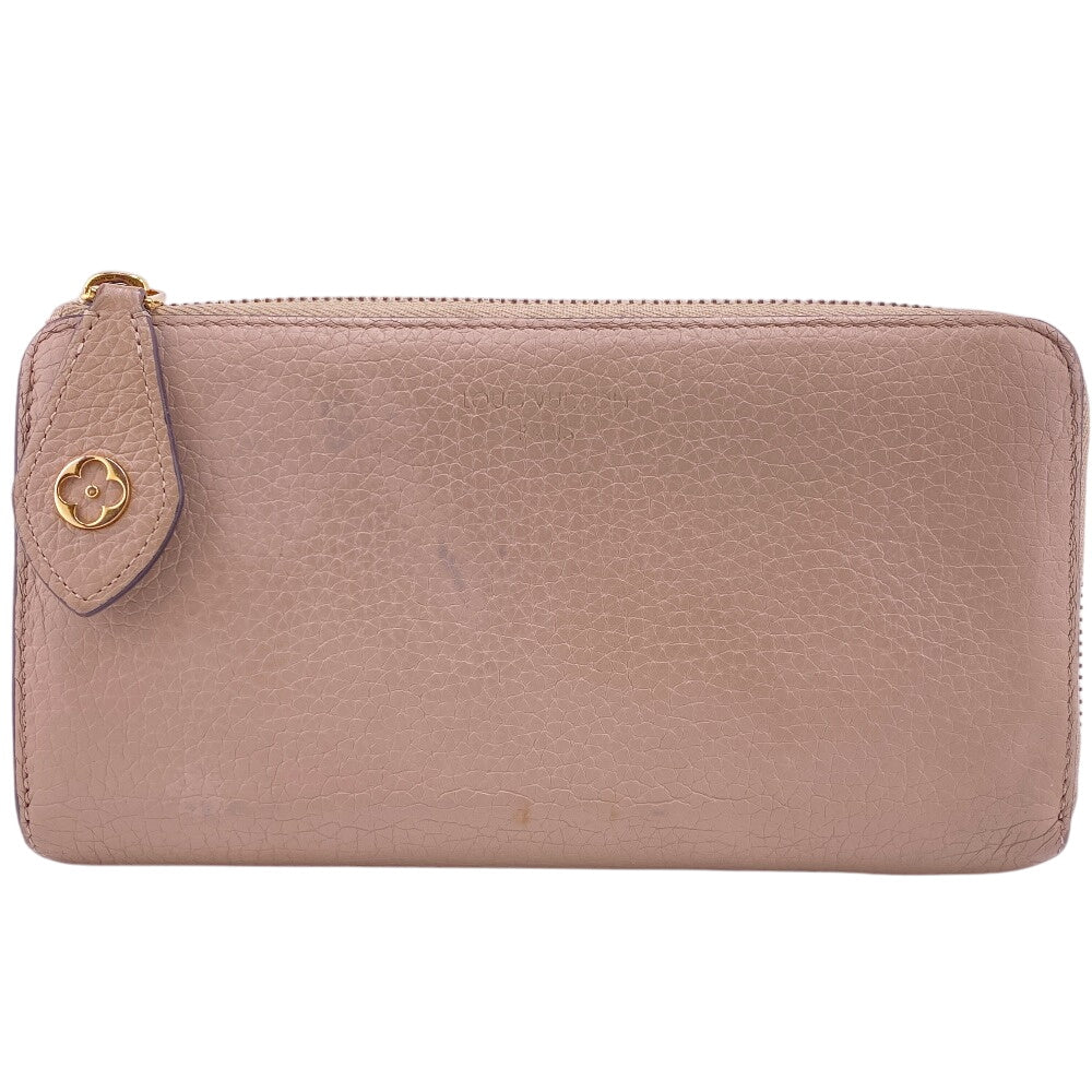 Louis Vuitton Long Purse M63104 Taurillon Clemence Beige Wallet Case