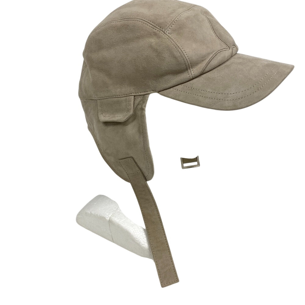 Louis Vuitton M7247A Sheepskin Shearling Shearing Cashew Beige Hat