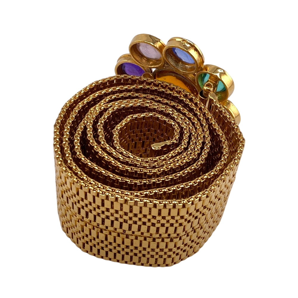 Chanel belt Plated Color Stone 96A Gripoa Gold