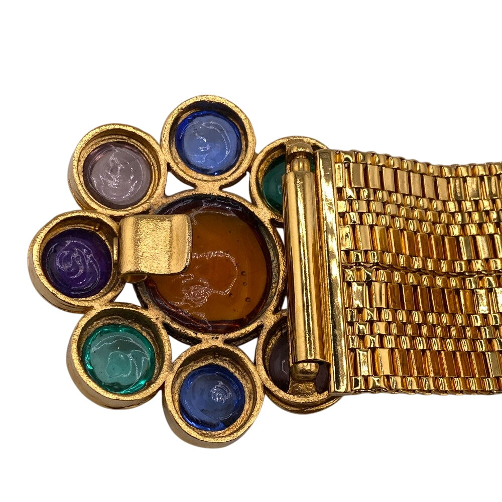 Chanel belt Plated Color Stone 96A Gripoa Gold