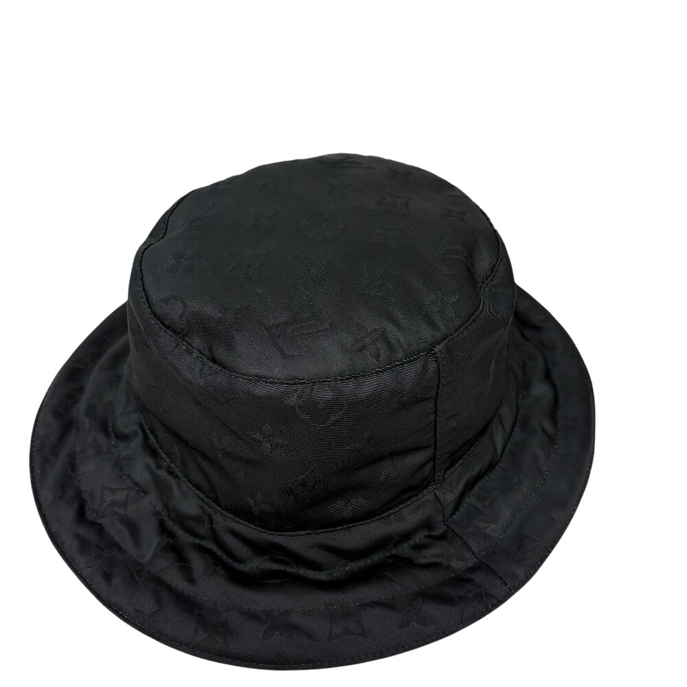 Louis Vuitton M77117 t Appearing M Monogram Nylon Black Logo Hat
