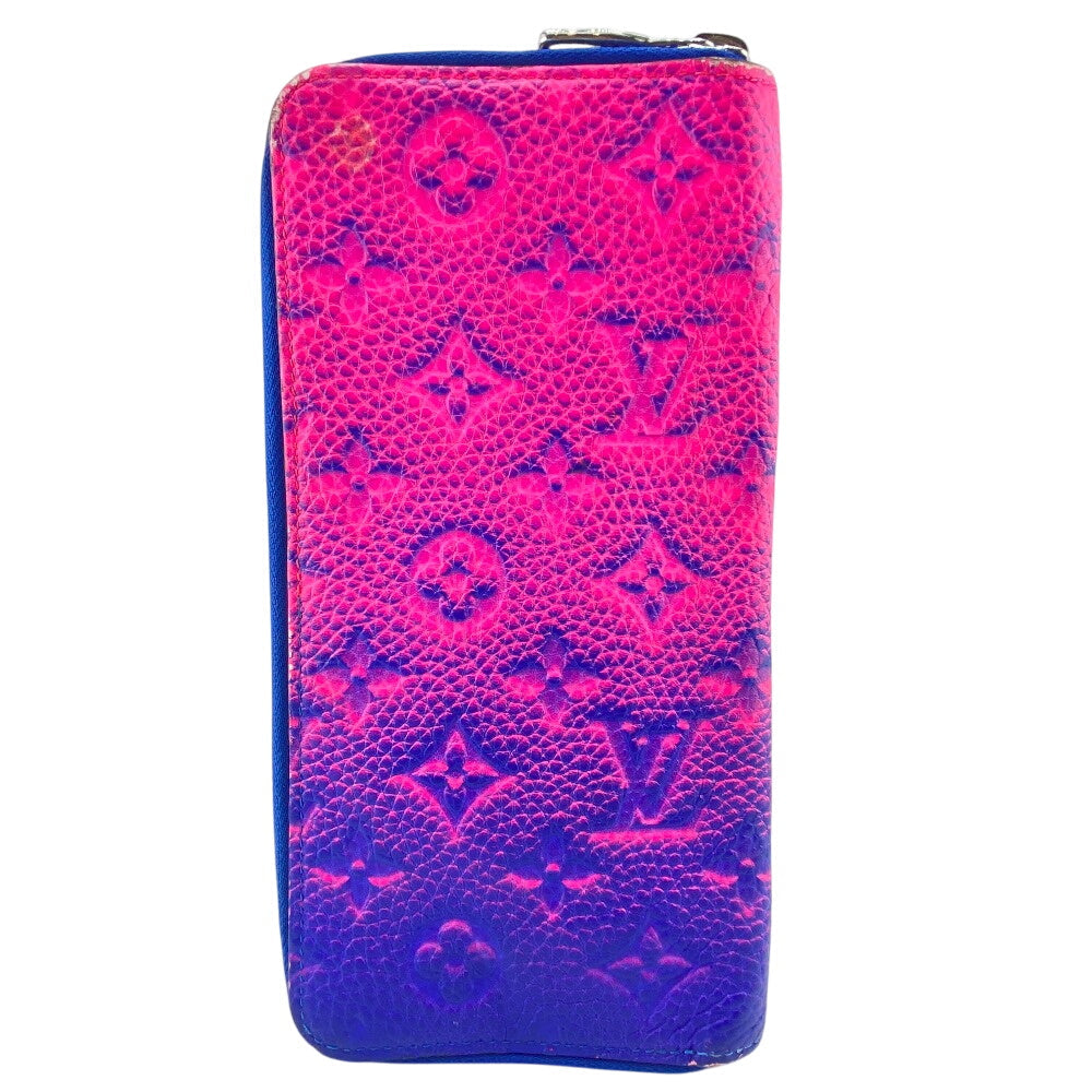 Louis Vuitton Long Purse M81243 Zippy Illusion Monogram Pink Wallet Case