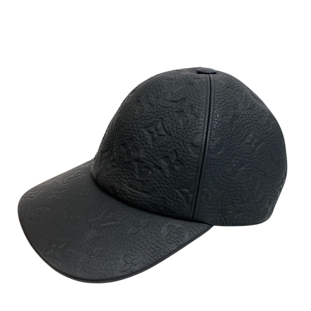Louis Vuitton Newsboy Monogram Leather Black Hat