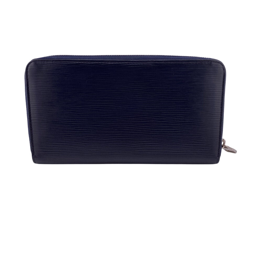 Louis Vuitton Long Purse M62644 Zip Around Leather Navy Wallet Case