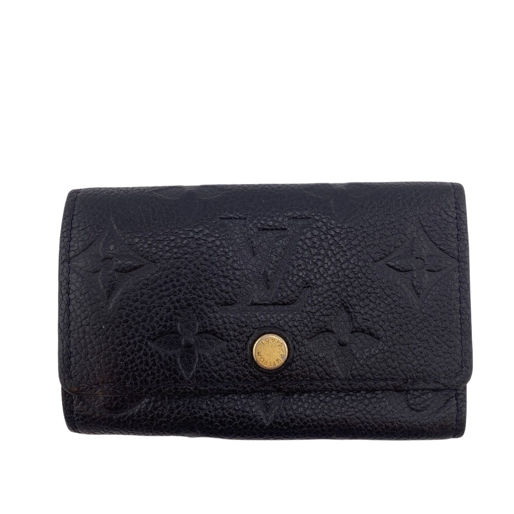 Louis Vuitton Key holder M64421 Unplant Monogram Leather Black Key Chain