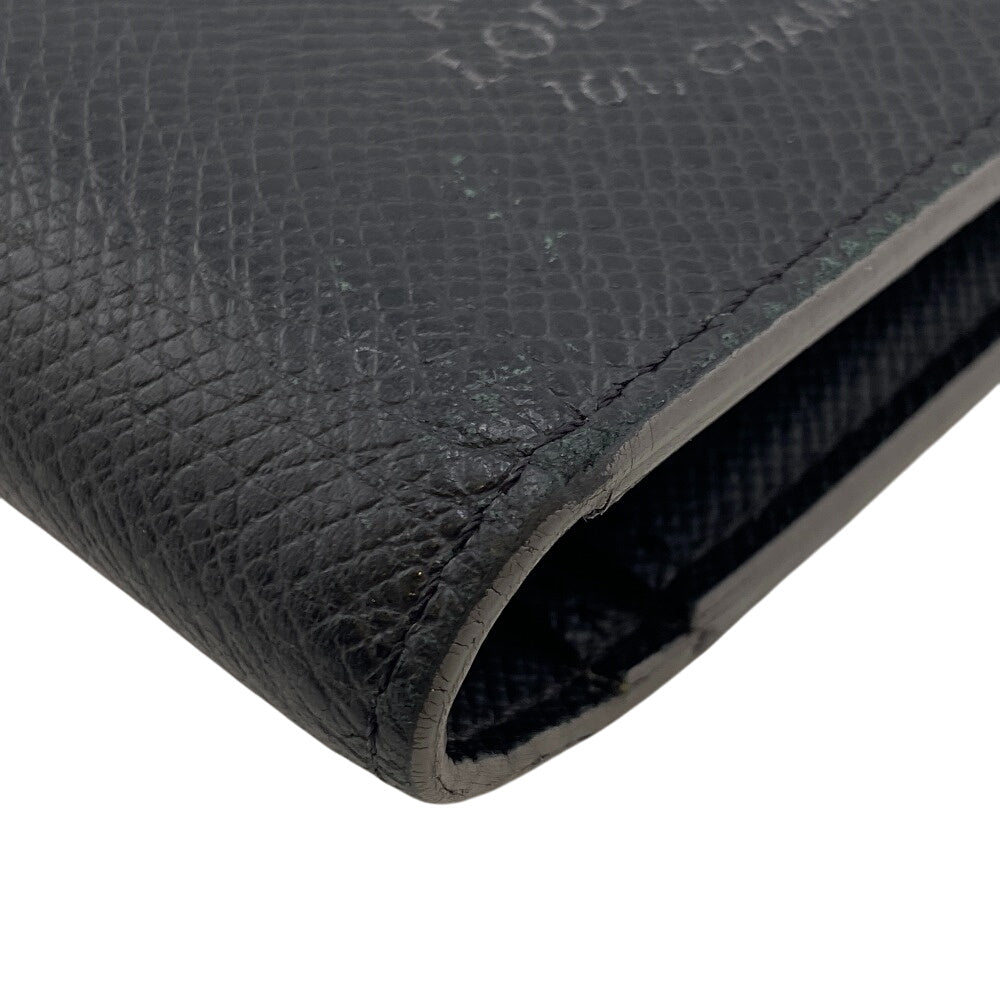 Louis Vuitton Long Purse M30385 Bifold Walletlong Leather Black Wallet Case