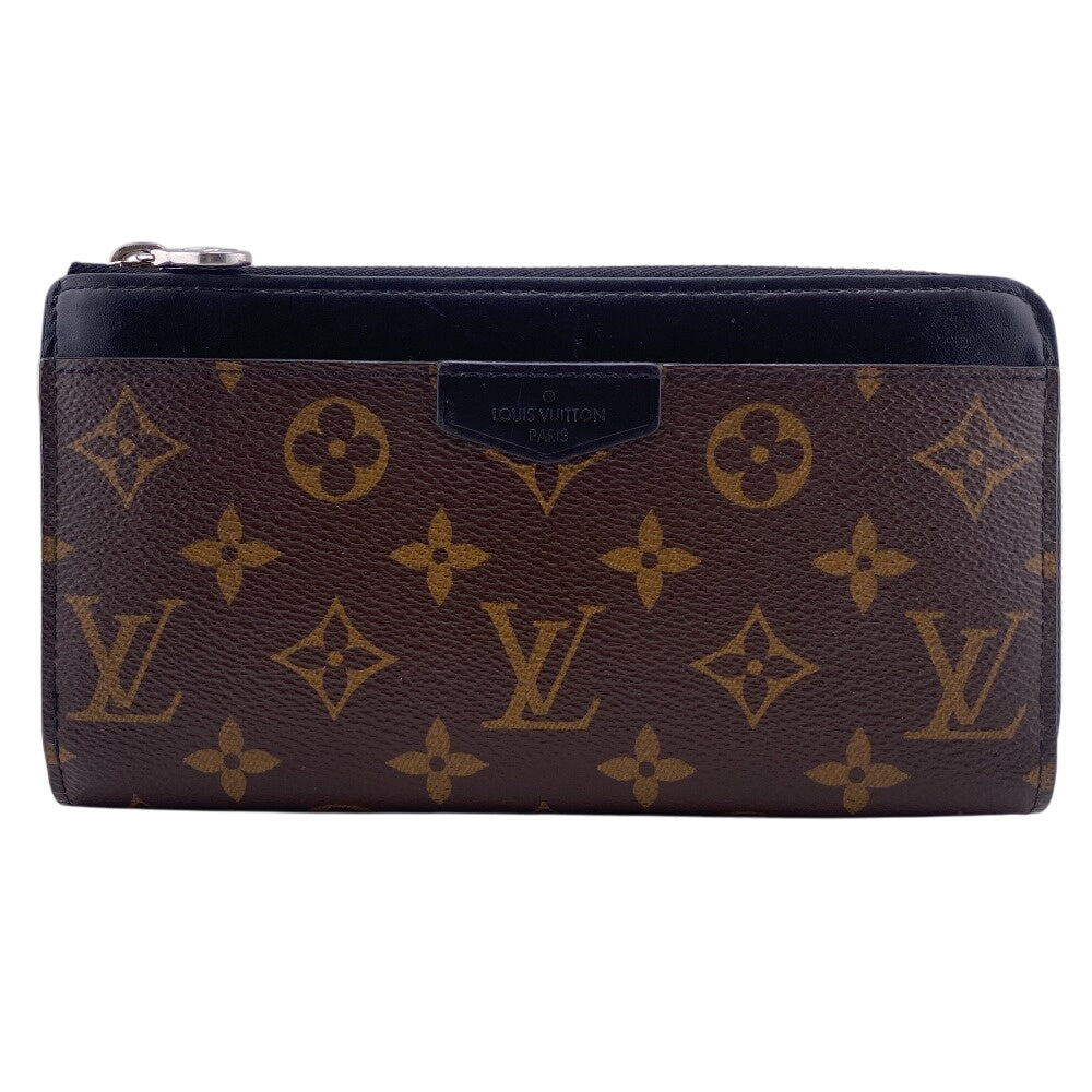 Louis Vuitton Long Purse M69407 macacer Zippy Monogram Leather Brown Wallet Case