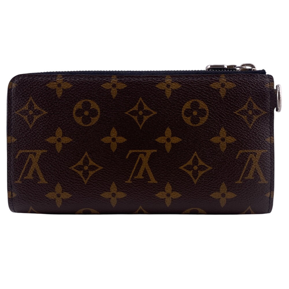 Louis Vuitton Long Purse M69407 macacer Zippy Monogram Leather Brown Wallet Case
