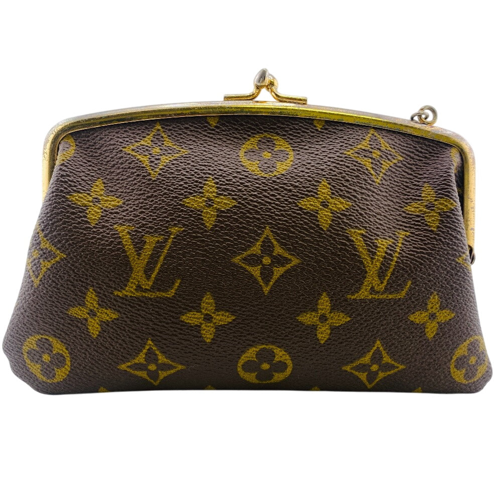Louis Vuitton Pouch Gamaguchi pouch Monogram Brown Handbag