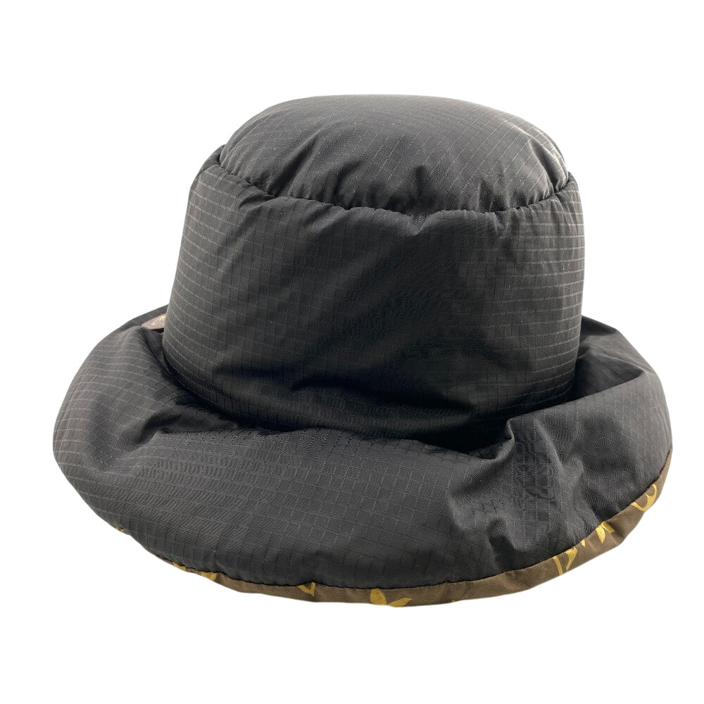 Louis Vuitton M77024 Bob Pillow Bucket S Monogram Leather Nylon Black Hat