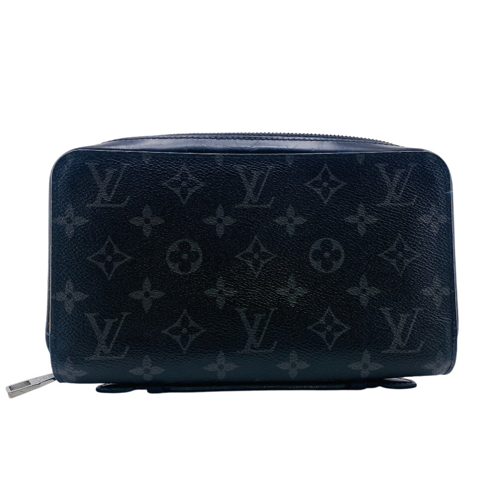 Louis Vuitton Long Purse M61698 Eclipse Monogram Black Wallet Case
