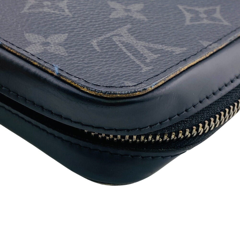 Louis Vuitton Long Purse M61698 Eclipse Monogram Black Wallet Case