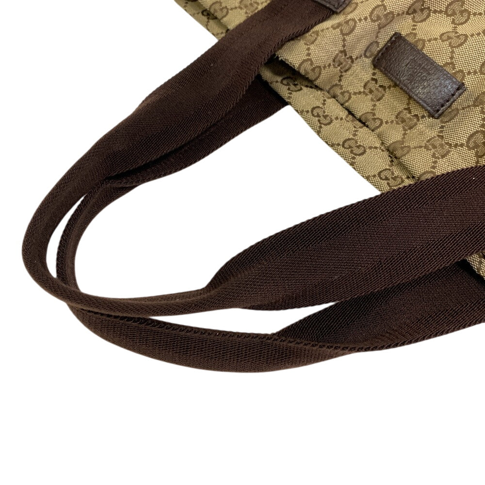 Gucci GG , GG Unisex Leather Canvas Beige Shoulder Bag