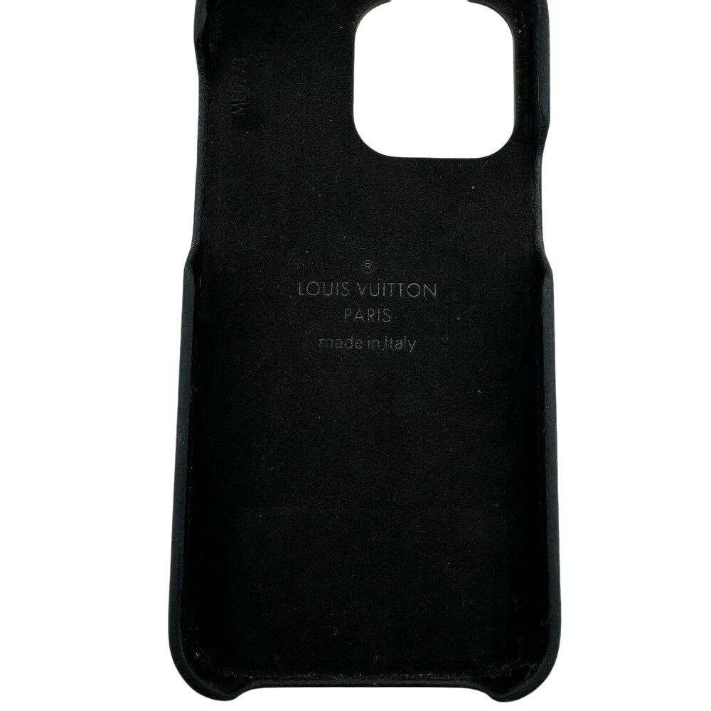 Louis Vuitton iPhone M82888 Bumper iPhone 15Pro Monogram Leather Black Handbag