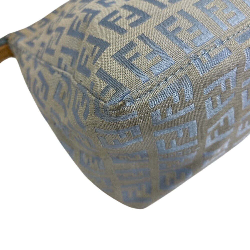 Fendi Handbag 8Br444 Type Accessory Pouch Shoulder Bag One Leather Canvas Blue Belt