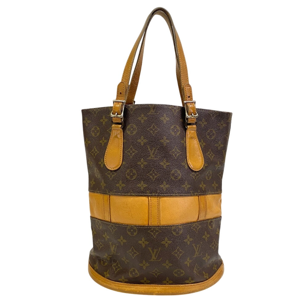 Louis Vuitton GM Monogram Leather Brown Bucket Shoulder Bag