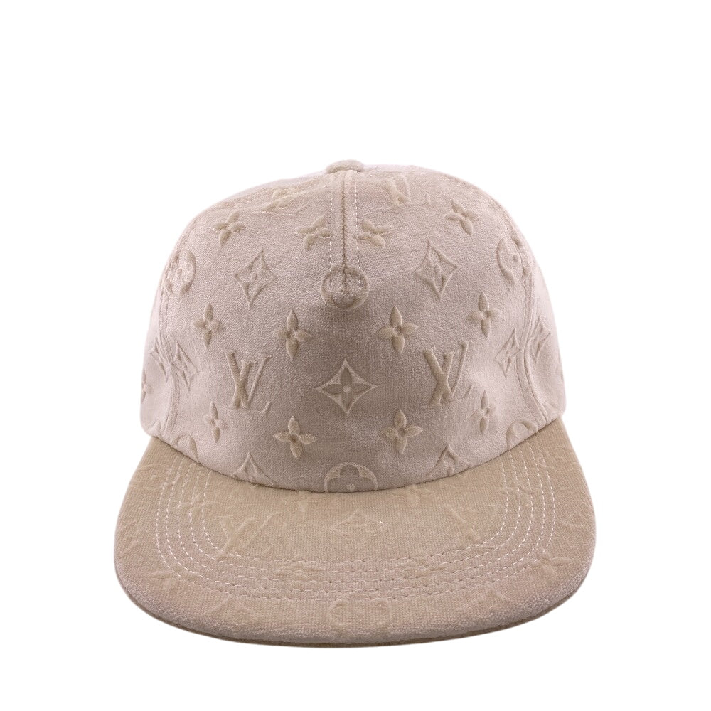 Louis Vuitton polyester baseball Monogrammed Velvet White Hat