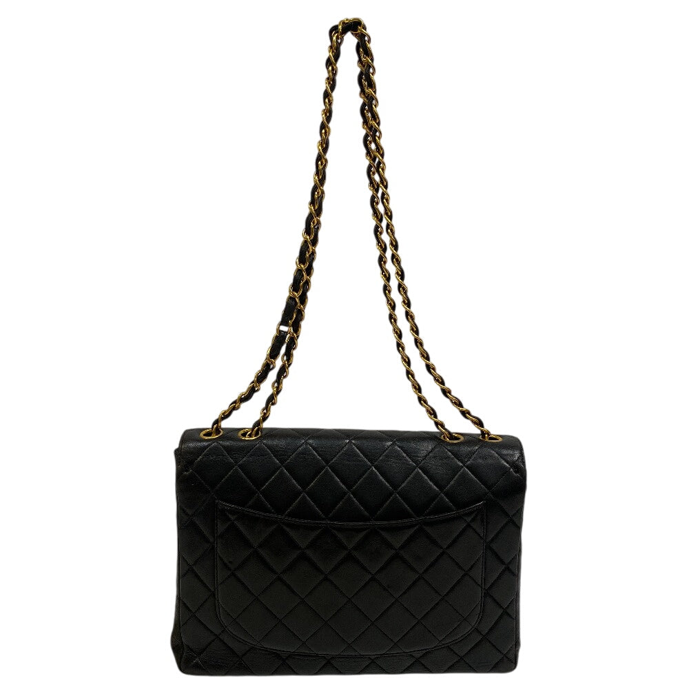 Chanel lambskin Deca Trasse Black Shoulder Bag