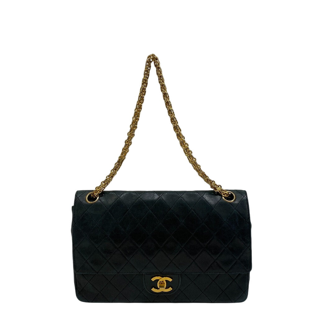 Chanel lambskin Double flap Matrasse Black Shoulder Bag 2