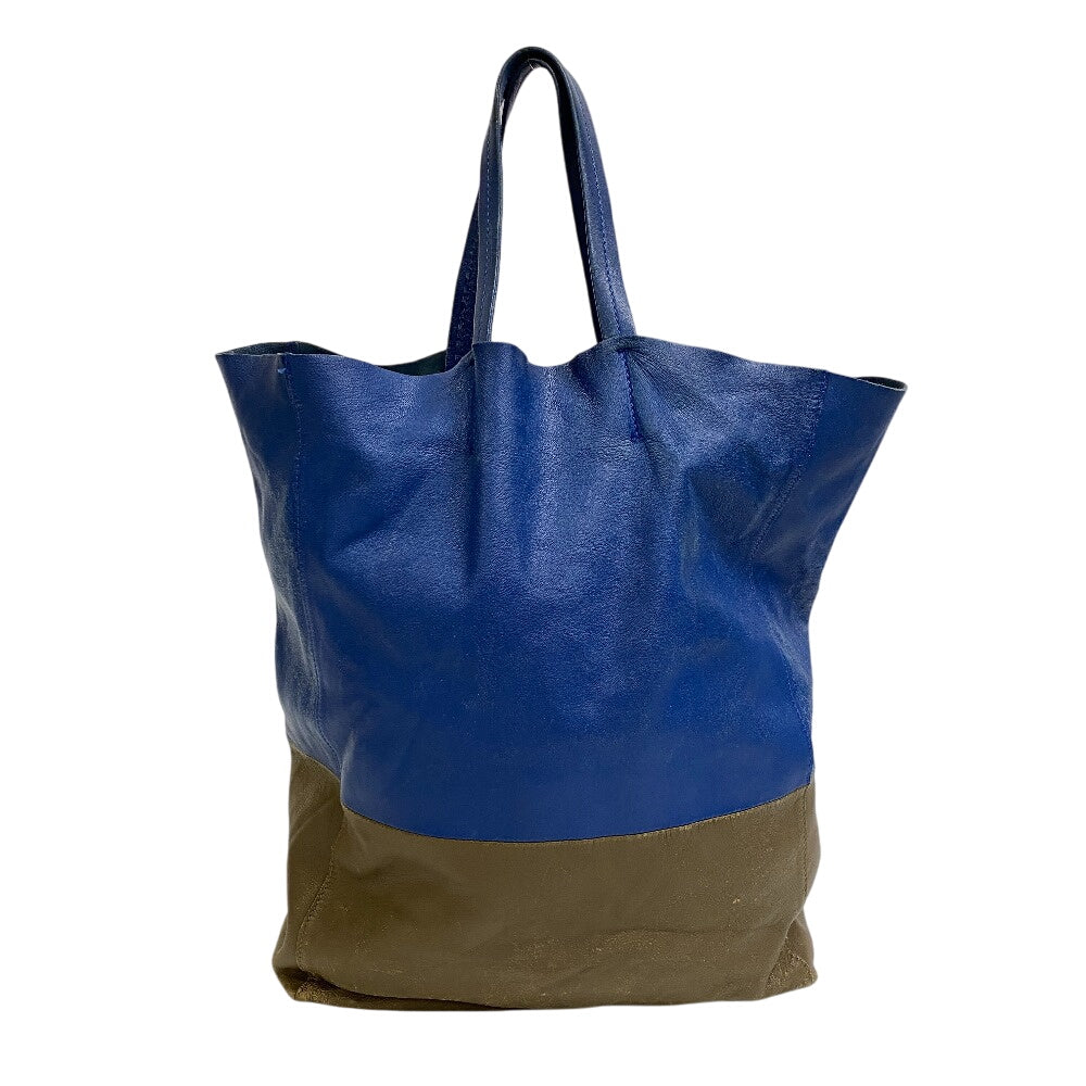 Tote Bag Horizontalkava Leather Blue
