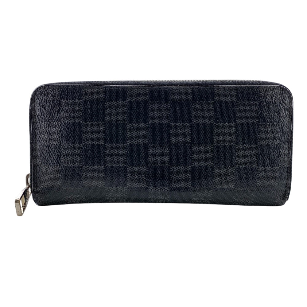 Louis Vuitton Long Purse N63095 Damier Graphite Leather Black Wallet Case