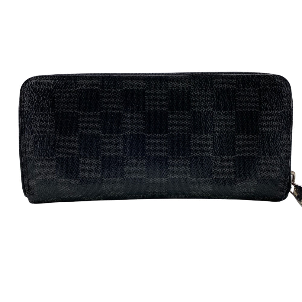 Louis Vuitton Long Purse N63095 Damier Graphite Leather Black Wallet Case