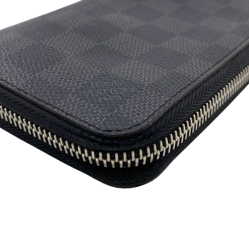 Louis Vuitton Long Purse N63095 Damier Graphite Leather Black Wallet Case