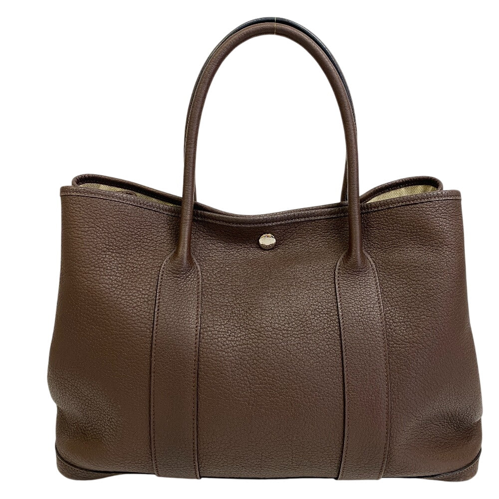 Hermes Tote Bag Negonda Garden Party Mm Women Leather Brown
