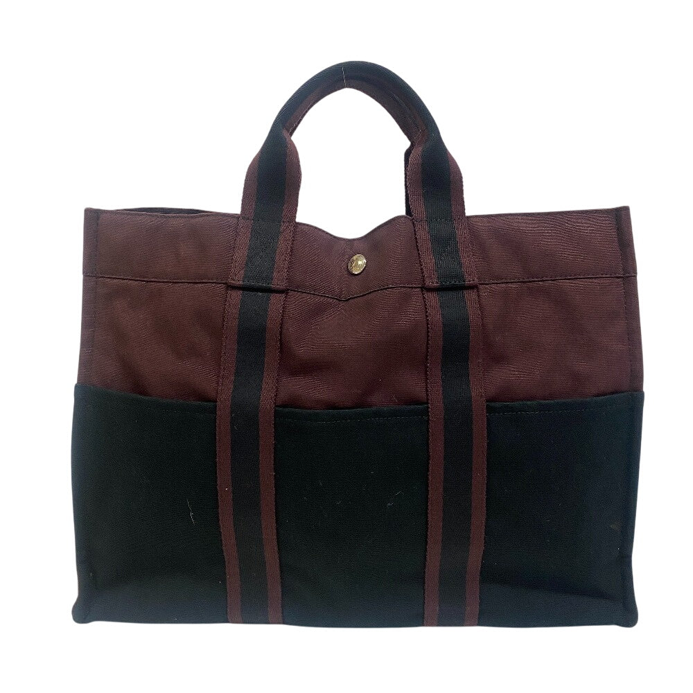 Hermes Tote Bag Cotton Wine Tote Bag By Color Canvas Red