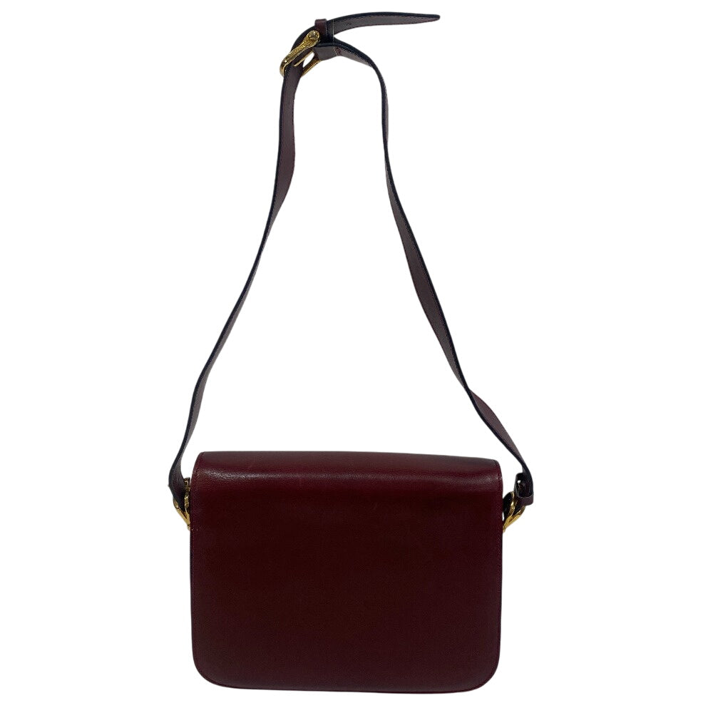 Shoulder Bag Wine Shoulder Bag Carriage Metal Leather Red