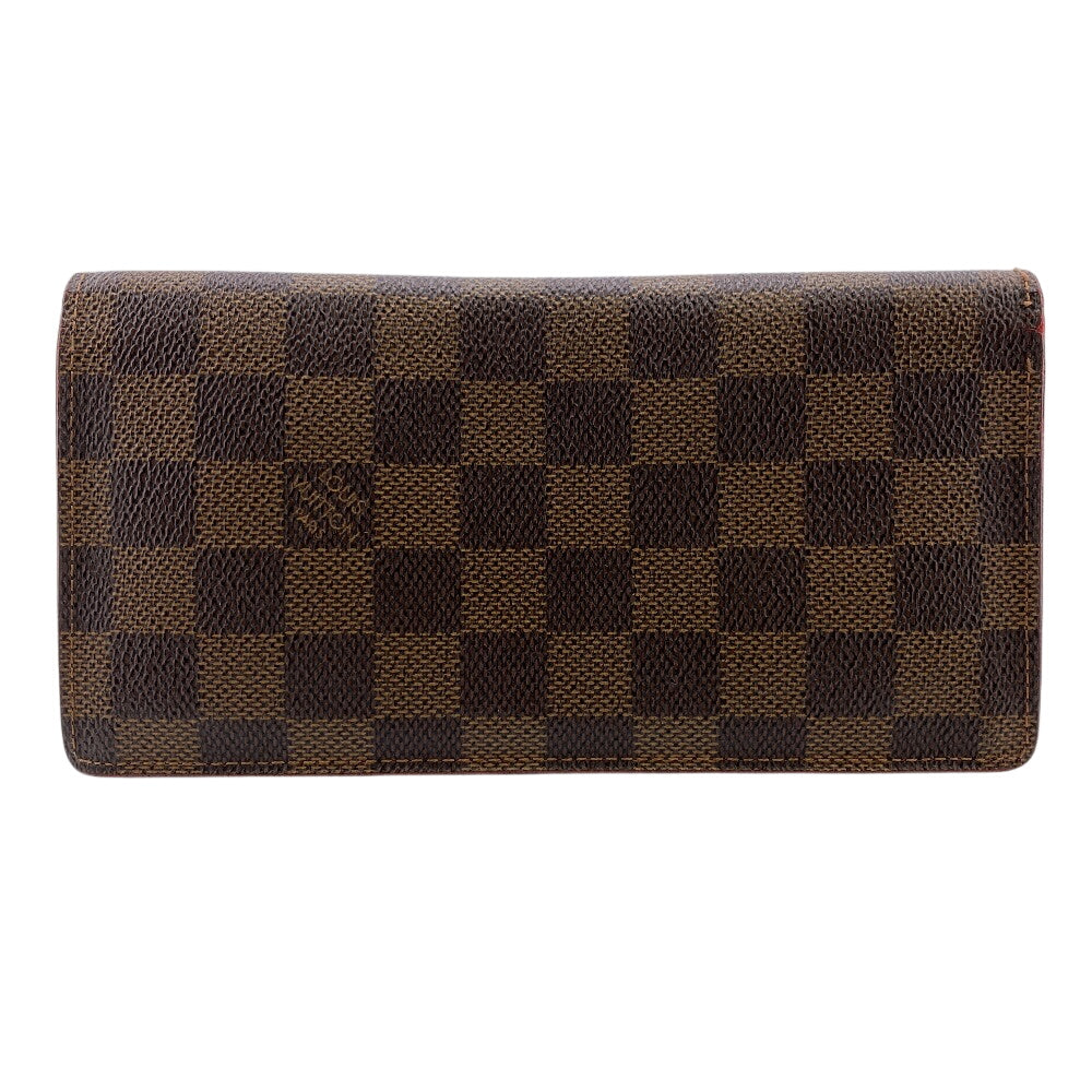 Louis Vuitton Long Purse N60017 Zip Around Leather Brown Wallet Case