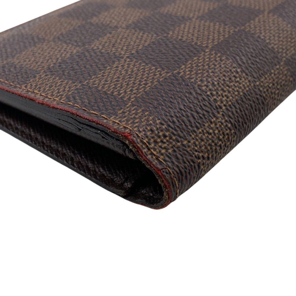 Louis Vuitton Long Purse N60017 Zip Around Leather Brown Wallet Case