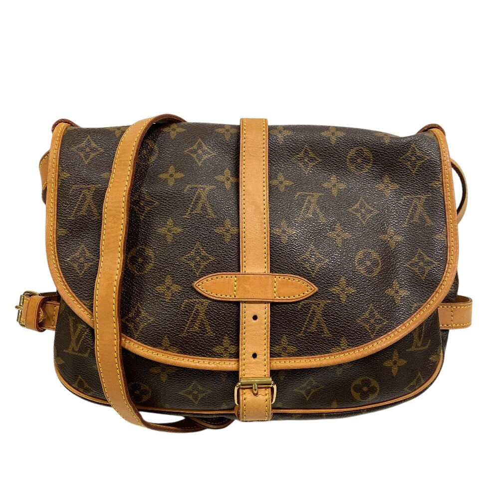 Louis Vuitton M42256 Saumur 30 Monogram Leather Brown Shoulder Bag