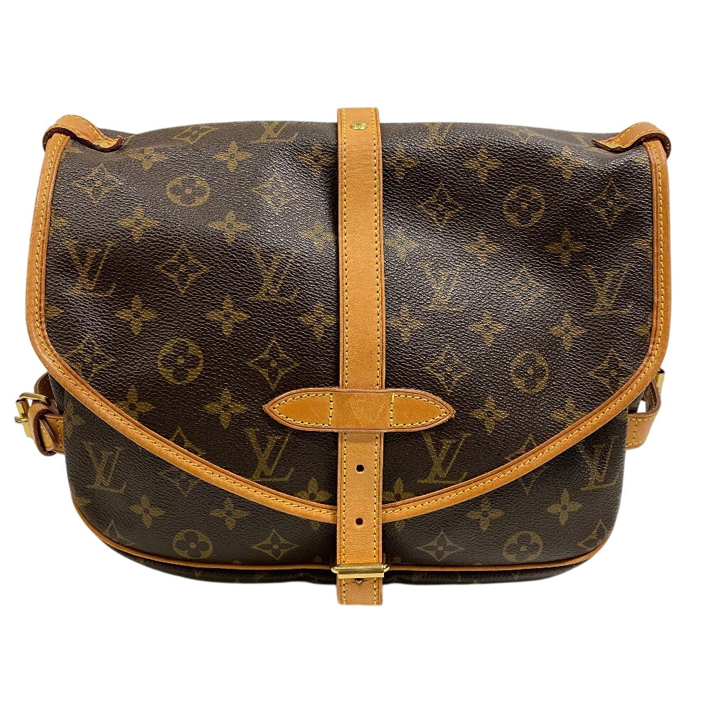 Louis Vuitton M42256 Saumur 30 Monogram Leather Brown Shoulder Bag