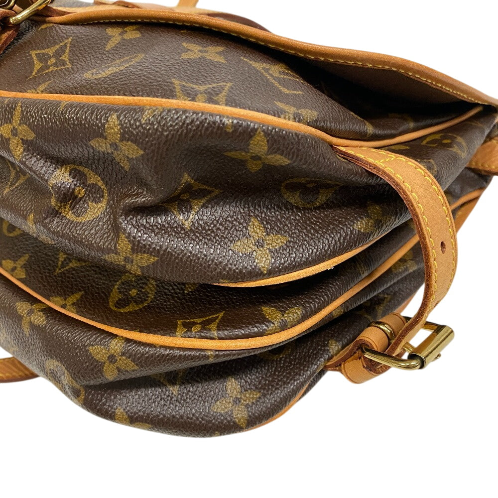 Louis Vuitton M42256 Saumur 30 Monogram Leather Brown Shoulder Bag