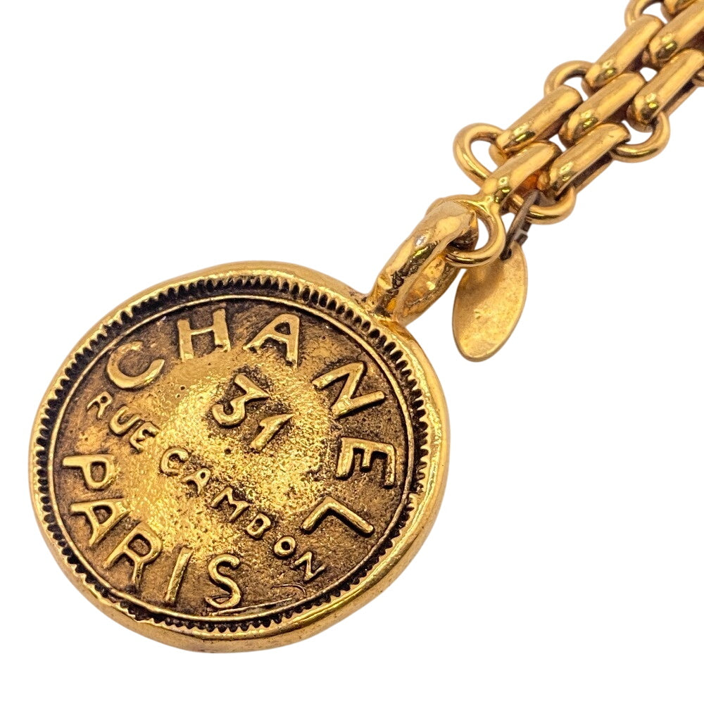 Chanel charm Plated cambon medal 31 AUE Gold Key Chain