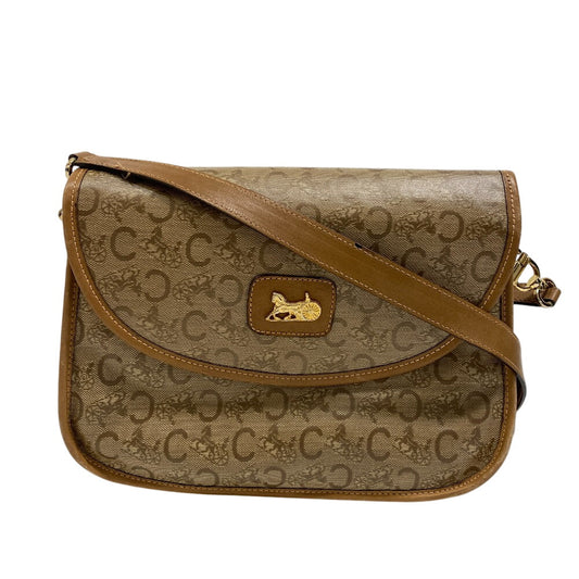 Shoulder Bag Carriage Metal Women Leather Beige
