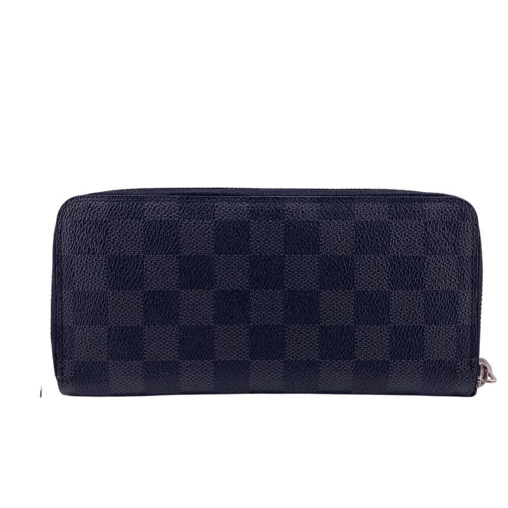 Louis Vuitton Long Purse N63095 Damier Grafitto Canvas Black Wallet Case Z0013186