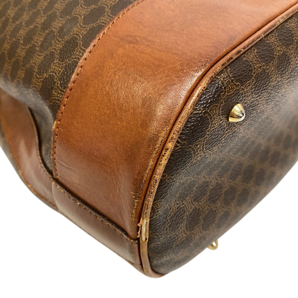 Backpack Light Macadam Pattern Handbag Leather Brown