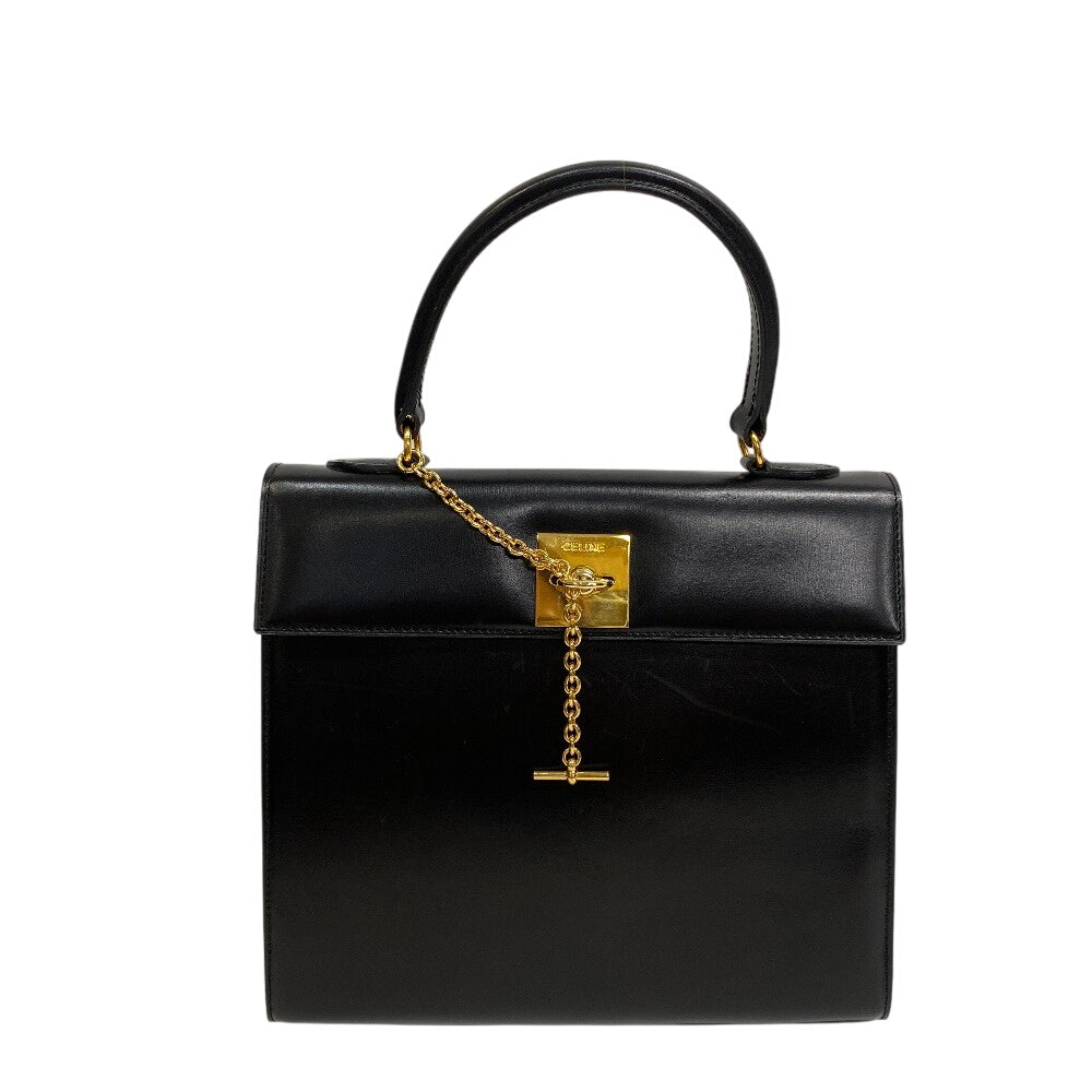 Calf Lock Women Leather Black Travel Bag