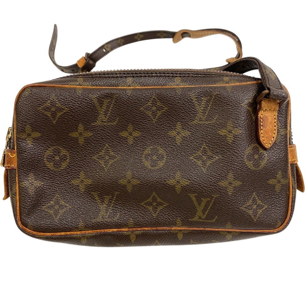 Louis Vuitton M51828 Marley Bandouliere Pochette Monogram Leather Canvas Brown Shoulder Bag