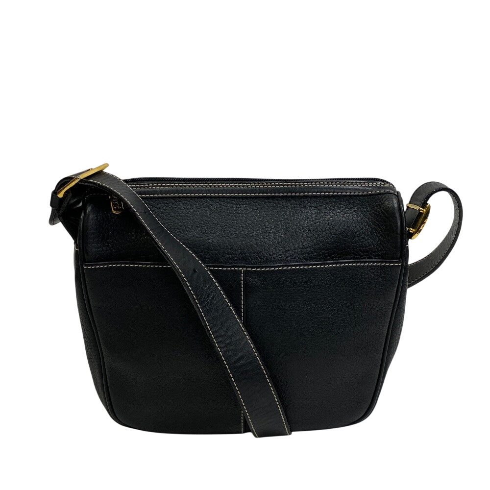 Burberrys Shoulder Bag Nova Check Leather Black