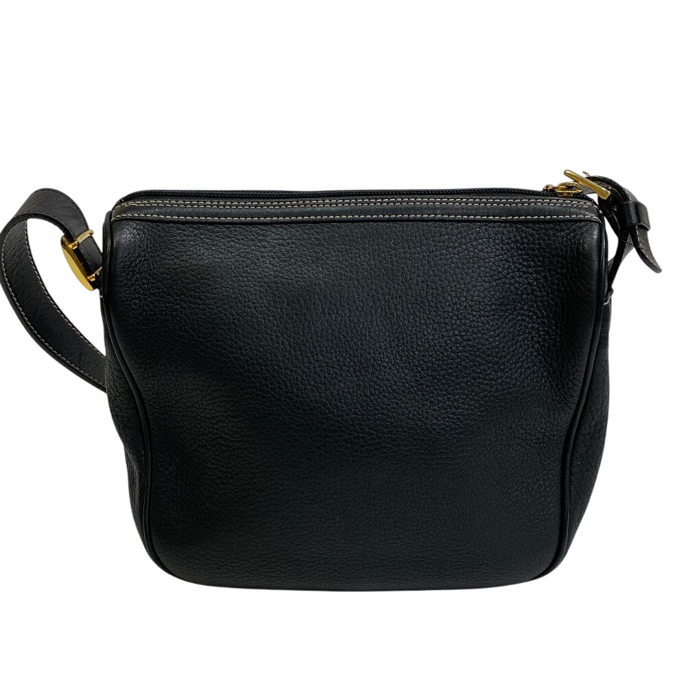 Burberrys Shoulder Bag Nova Check Leather Black