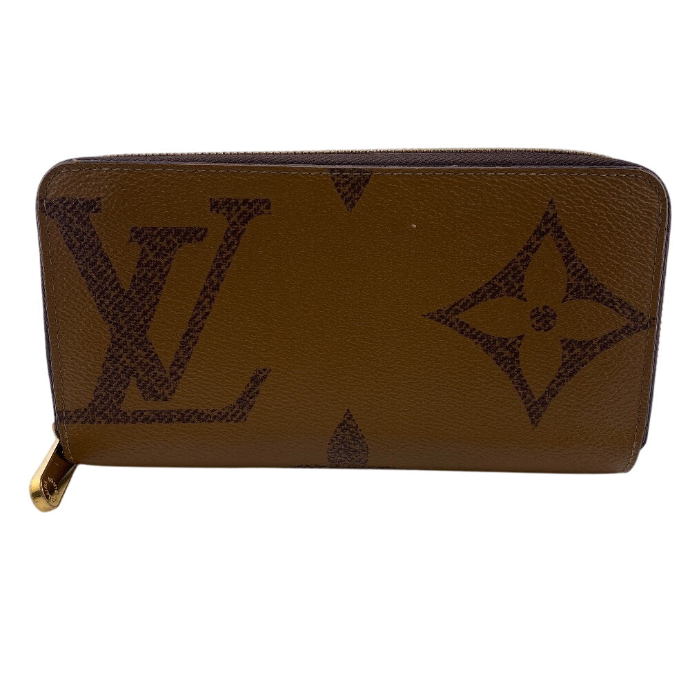 Louis Vuitton Long Purse M69353 Giant Reverse Monogram Leather Brown Wallet Case