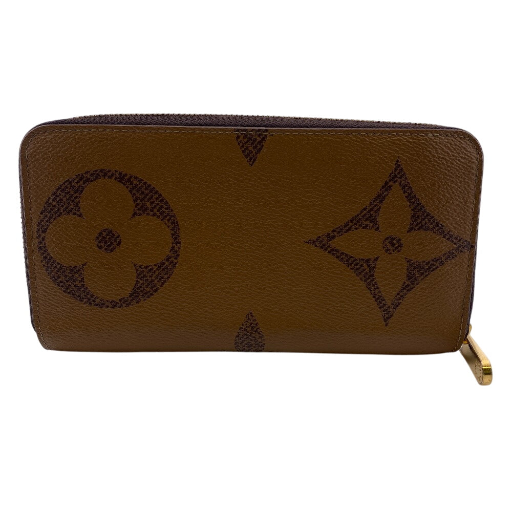 Louis Vuitton Long Purse M69353 Giant Reverse Monogram Leather Brown Wallet Case